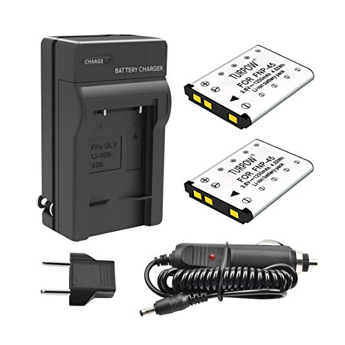 TURPOW 2 Pack NP-45 NP-45A NP-45B NP-45S Battery & Charger Compatible with Fujifilm FinePix XP20 XP30 XP60 XP70 XP80 XP90 XP120 XP130 XP140 T350 T360 T400 T500 T510 T550 T560 JX500 JX520 JX550 JX580 TURPOW 2 Pack NP-45 NP-45A NP-45B NP-45S Battery & Charger Compatible with Fujifilm FinePix XP20 XP30 XP60 XP70 XP80 XP90 XP120 XP130 XP140 T350 T360 T400 T500 T510 T550 T560 JX500 JX520 JX550 JX580
