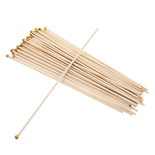 DOITOOL 50 Pièces Hampe Drapeau Bambou pour Drapeaux Portatifs Légère et Robuste pour Fêtes et Réunions