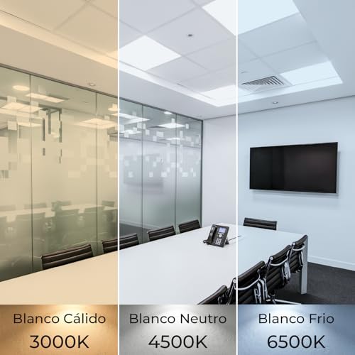 Panel LED Empotrable 120x30cm 48W regulable CCT con 5000 lumenes para techo 3