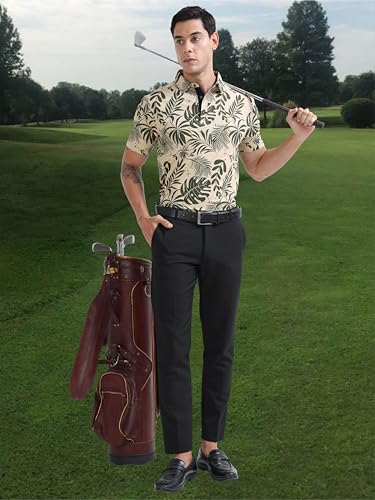 Image of STELLERS Men's Printed Polo T-Shirt | Regular Fit| Feather Touch Feel | Odour Resistant | Wrinkle Free | Stretchable | Anti-Static