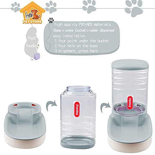 Pets Gravity Food and Water Dispenser Set,Small & Big Dogs and Cats Automatic Food and Water Feeder Set,Double Bowl… - Image 6