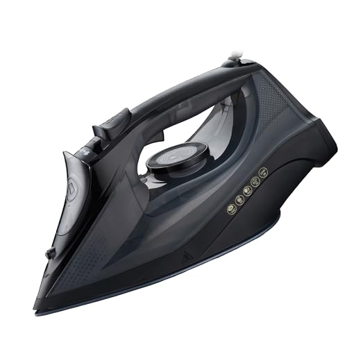 Retoo Bügeleisen 2200 Watt Profi Dampfbügeleisen, 450ml Wassertank, Keramik-Bügelsohle, Selbstreinigungs- & Sprühwasserfunktion, Antikalk, Tropfstopp Dampfbügeleisen – Bild 2