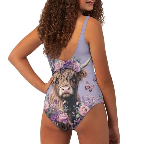 Image of Uourmeti Girls' One-Piece Swimwear Halter Bathing Suit Big Kids Summer Beach Swim Suits Swimming Wear
