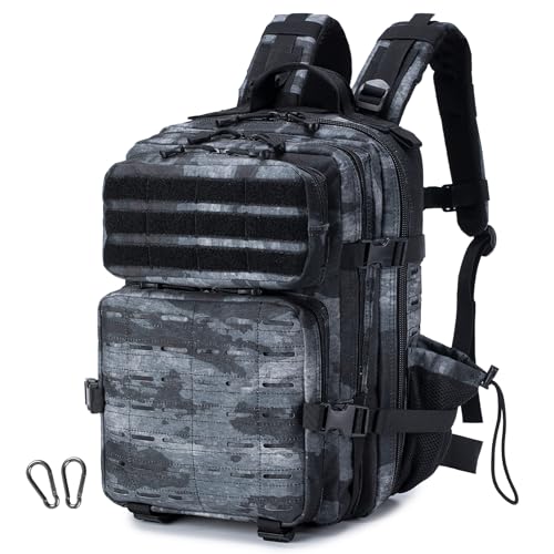 SPAHER Mochila Militar Tactica 30 Litros Molle Mochila Viaje Cabina 40x30x25 Eurowings Mochila Montaña Hombre Impermeable Mochila Trekking Grande Mochila Senderismo Mochila para Pesca Gimnasio