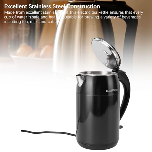 Hervidor eléctrico 1.8L acero inoxidable 1500W negro miniatura 6