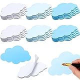 Jetec 24 Pcs Cloud Sticky Notepads Self Sticky Memo Tabs Cute Easy to Post for Men Women Stationery Office Home Wedding Birthday Party Decor Teacher Appreciation Supplies, 30 Sheets/pad