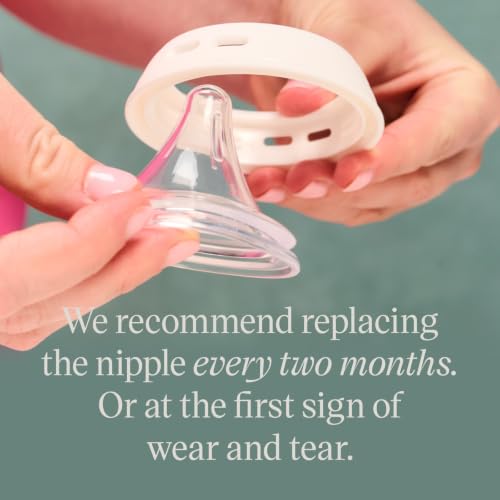 Image of Tommee Tippee Natural Start Deep Latch Triangular Nipples, Fast, 6m+ | Pack of 2, Fast Flow, Deep Latch Design, Soft Silicone