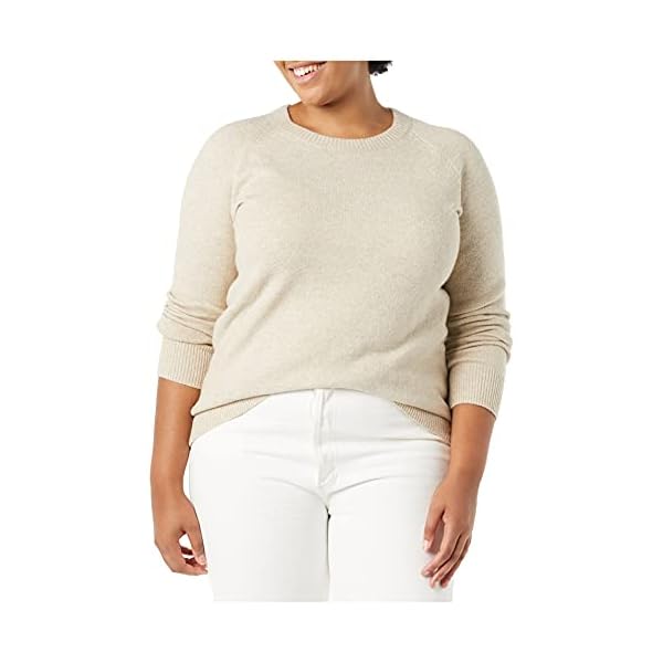 Amazon-Essentials-Womens-Classic-fit-Soft-Touch-Long-Sleeve-Crewneck-Sweater Amazon Essentials Women's Classic-Fit Soft Touch Long-Sleeve Crewneck Sweater, Beige, Medium