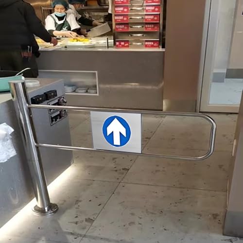 Puerta batiente automática unidireccional para entrada y salida segura en tiendas y supermercados, solución de paso de metal personalizable
