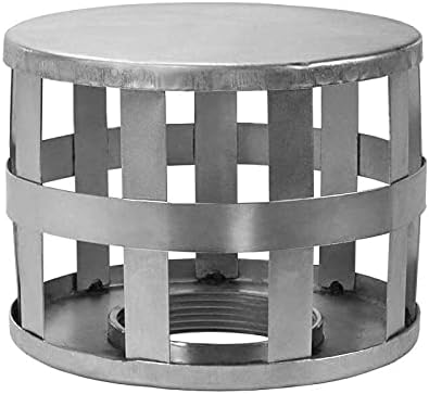 Gloxco 3 Suction Strainer, Square Hole, Zinc Plated Steel (STR-SH300)