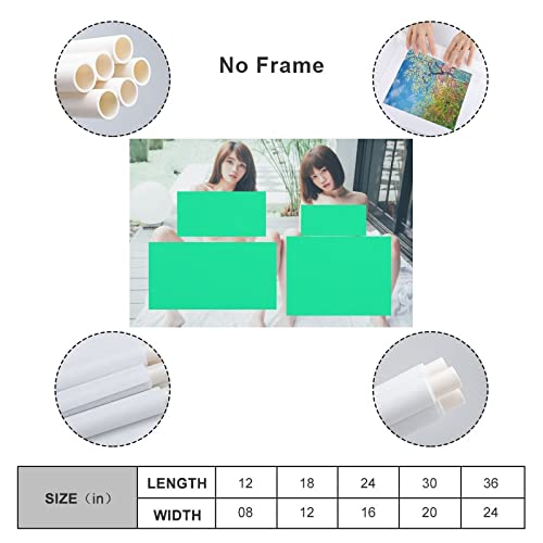 キャンバス ポスター（F3）ヌードポスターヌード写真アニメステッカーウォールステッカー絵画お風呂装飾ウォールセクシーなのポスター,セクシーな写真セクシーな女の子ポスターコスプレ女の子のポスター誘惑写真プリントティックな壁アートパネル装飾フックキャンバス絵画インテリア寝室の装飾写真ウォールアートパネルHDプリントマンガ絵画インテリア フレームレス 20x30inch(50x75cm) [2]