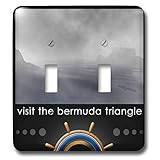 3dRose lsp_18426_2 Triangle Mock Travel Advertisement Highlighting Boat Trips to Bermuda Toggle Switch