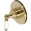 Kingston Brass KS3037PL 3-Way Diverter Valve with Trim Kit, Brushed Brass