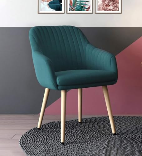 Image of Lakdi The Furniture Co Living Room Lounge Chair with Velvet Upholstery & Solid Wood Structure and Legs | Modern Accent Arm Chair for Home & Office | 5 Years Warranty | Free Assembly