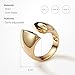 COBI Chunky Dome Rings for Women, Wide Band Statement Ring, 18K Gold Silver Plated, Bold Fashion Cocktail Ring, Trendy Fashion Jewelry Gift, Size 8