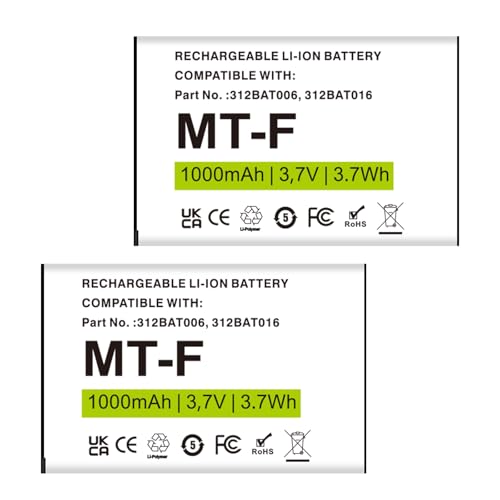 FLSTOR Ersatzakku für AVM Fritz!Fon MT-F C5 C4 M2 3.7V 1000mAh Li-Ion Akku Kompatibel mit Original AVM Fritz!Fon 312BAT006 / 312BAT016 / 312BAT006CS-FVM446CL