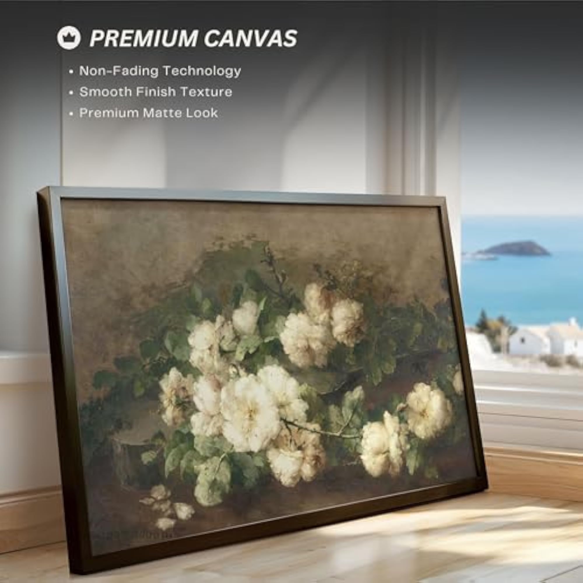 Meadow Monet Vintage Large Canvas Wall Painting