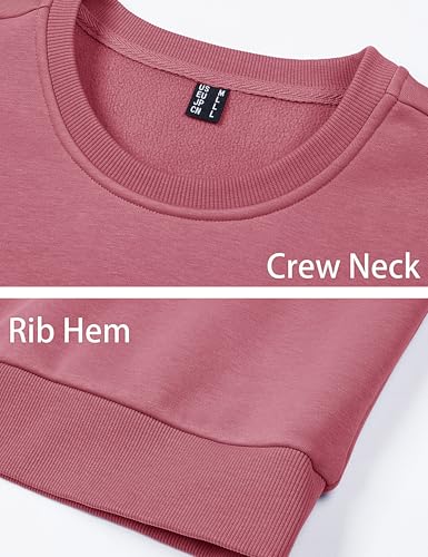 Magcomsen Crew Neck Sweater For Men Crewneck Sweatshirt Sudaderas De Hombre Sweatshirts For Men Fleece Pullover Men Caucal Warm Sweatshirt Grey Pink thumb #4