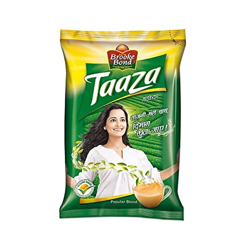 Brooke Bond Taaza Tea Leaf 500gm [100 GM X 5] – taaza tea 500 gm – Taja tea – tazaa tea – Set Of 5 of 100 GM Packet – Taza tea 500gm Pack – taaza chai patti 500g