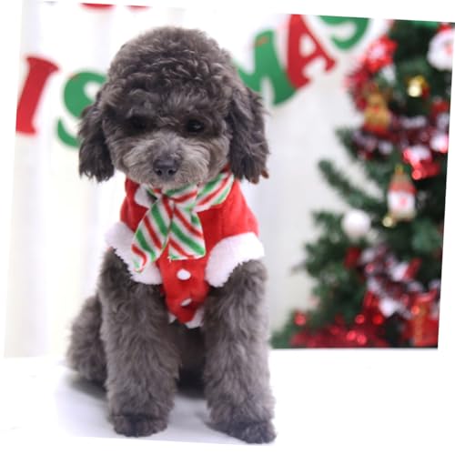 Disfraz navideño para perro XS con bufanda roja miniatura 6