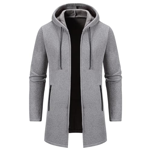 Mylldey Men's Long Cardigan Hoodies Full-zip...