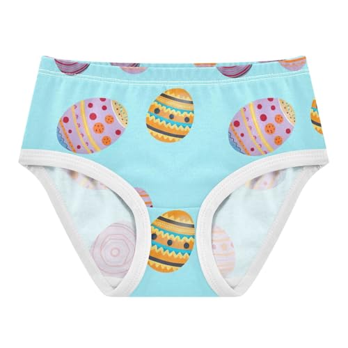 Cotton Girls Underwear Toddler Vibrant Colorful Easter Eggs Blue Little Girl Panties Artistic Underpants Briefs 2t
