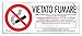 Cartello cm 30x12 - Vietato Fumare con Responsabile (PVC Adesivo morbido)