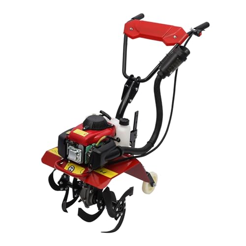 BFDIEEM 4-Stroke 63CC Gas Powered Tiller Cultivator Garden Yard Rototiller Tilling Tool Gas Tiller- Ideal for Garden