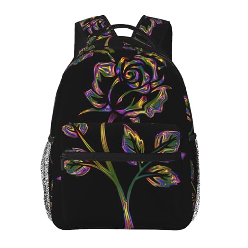 Mochila para laptop para hombres y mujeres EdWal bolsa de viaje impermeable de flores