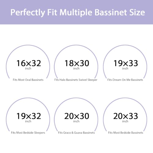 Image of Little Grape Land Bassinet Sheets for Baby Boys Girls 4 Pack (Garden)