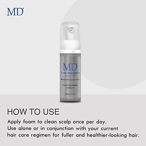 MD Hair Color Restoration 1.7 fl. oz. para cabello y barba miniatura 5