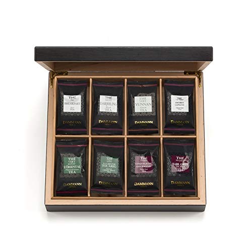 Passerini Coffret Cadeau avec 48 sachets de thé et mélanges aromatisés de Dammann Frères