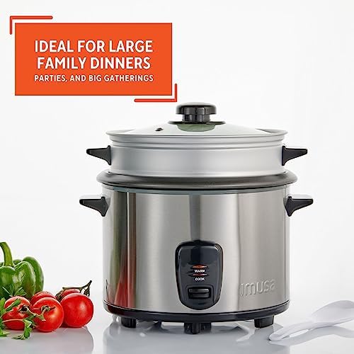 IMUSA USA GAU00023 Electric Rice Cooker With Steam Oemiu