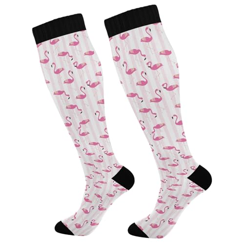 Compression Socks for Men and Women Circulation Wide Calf Knee High Socks Support for Running Medical Travel