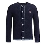  GIESSWEIN Herren Jasper Trachtenstrickjacke, Blau (Nachtblau 514), Large (Herstellergröße: 56)