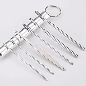 Brienstripe 6PCS Ear Cleaner Wax Removal Tool Earpick Sticks Earwax Remover Curette Ear Pick Cleaning Ear Cleanser Spoon Healthcare.
