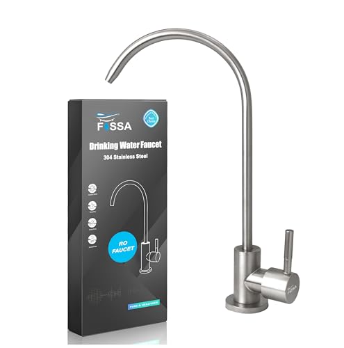 Image of Fossa RO Tap Kitchen Water Filter Faucet, 100% Lead-Free Drinking Water Faucet Stainless Steel 304 Body Brushed Nickel Finish (Matte Finish)