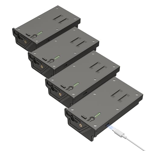 Image of 4-Pack Solar-Ready Lipo Battery for Tactacam Reveal Trail Cameras, LED Power Meter - Compatible with X Gen 3 /2.0 /X Pro /X Ultra /SK /XB
