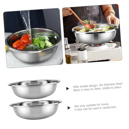 Bowl de acero inoxidable para mezclar 2 piezas miniatura 3