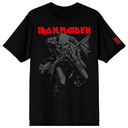 Iron Maiden 50 Trooper Crop Gris T Shirt Size L