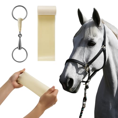 Latex Horse Bit Wrap 100% Pure Natural Latex Ultimate Horse Bit Protector Self-Adhering Horse Bit Wrap for Equines Equestrian Elastic Horse Bit Care Equine Supplies Bit Shielding Bit Bandage Tape