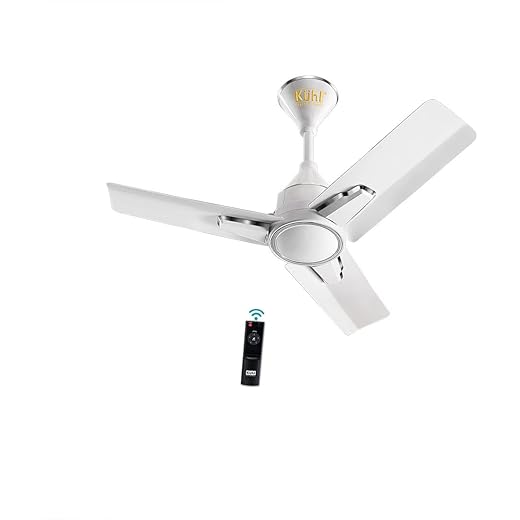 KUHL Arctis A1 600 mm BLDC 65% Power Saving BLDC Ceiling Fan With Remote | BEE 5 Star Rated & ISI Marked | High Air Flow | 5 Year Warranty on Motor | White