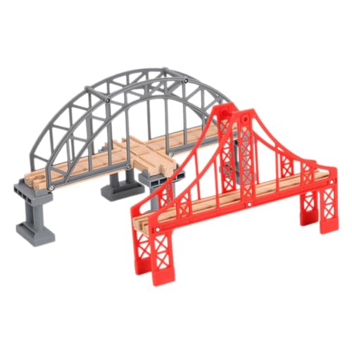 Toddmomy 2Pcs Simulation Train Bridge Model Railway Accessories for Lightweight and Safe Design for Train Tracks Easy to Assemble and Play