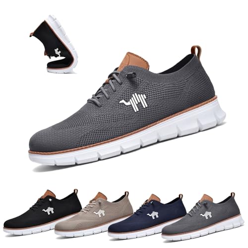 COITROZR Zapatillas Hombre Sin Cordones,Zapatillas Senderismo Hombre Transpirables Y Ligeras Con Soporte De Arco, Antideslizantes Para Caminar, Trekking Y Actividades Al Aire Libre(Grey 2,43 EU)