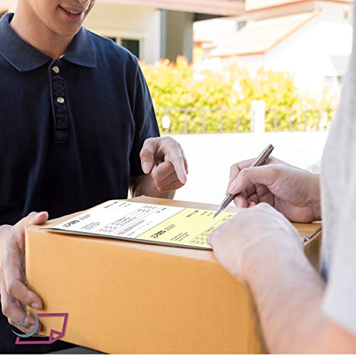 Pack Of 500 Sheets 8-1/2 X 11" 2 Part Perforated Paper, Great For Invoices, Receipt, Statement Etc. (White/Yellow) #TOP3