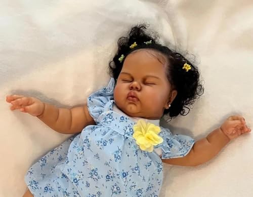 Muñeca Reborn Bebé Realista Negro 24 Pulgadas miniatura 6