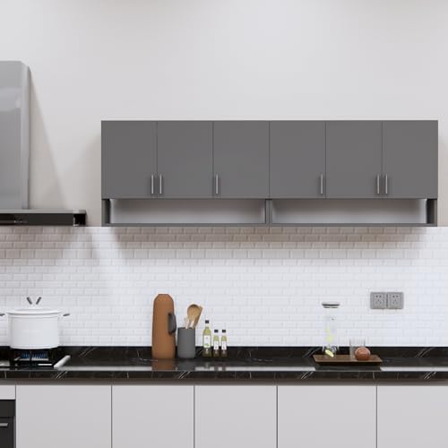 Image of SPECIALITY PANELS 6 Door Modular Wall Mounted Kitchen Cabinet with Organizer Shelf Space Saving Storage Unit Durable Engineered Wood Cupboard for Kitchen Living Room Utility Organizer Furniture