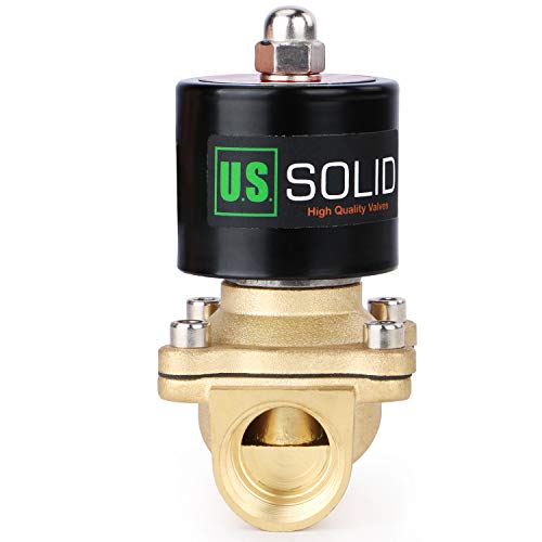 U.S. Solid USS2-00059 3/4 Inch Brass Electric Solenoid Valve 12Vdc N.C. Air Non-Potable Water Fuel Viton thumb #1