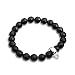 Produktbild Nenalina Damen-Armband Charmträger aus facettierten schwarzen Onyx-Kugeln, für alle gängigen Charm Anhänger, elastisch, 873041-005