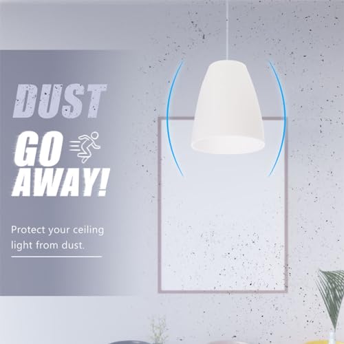 Image of Artibetter 2pcs Plastic Lamp Shade Flat Head and Inclined Design for Table Wall Hanging Lamps Creative Replacement for Warm Gentle Lighting